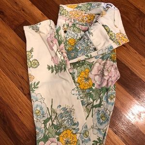 PAIGE Floral Print Verdugo Ankle Skinny Jean